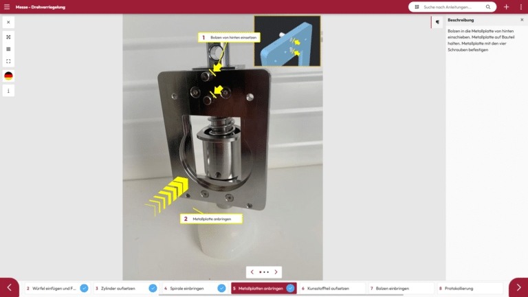 Bildschirmfoto - Arbeitsschritt
