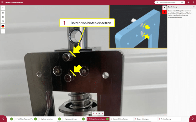 Bildschirmfoto: Markerbild mit Bild-in-Bild