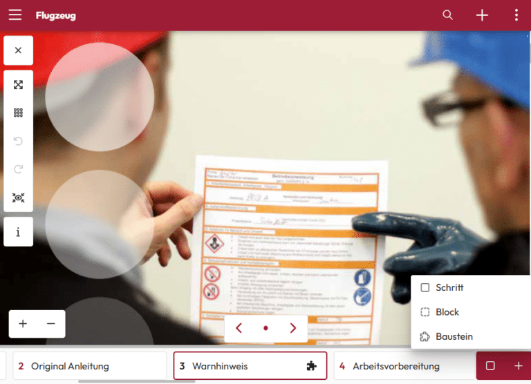 Bildschirmfoto - Baustein einfügen