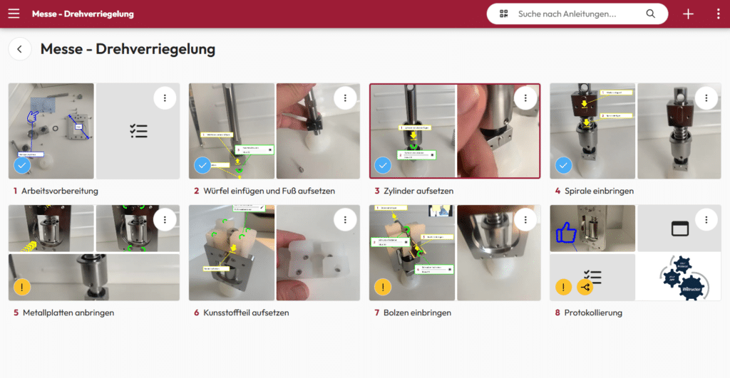 Bildschirmfoto - Änderungsverfolgung Schrittübersicht