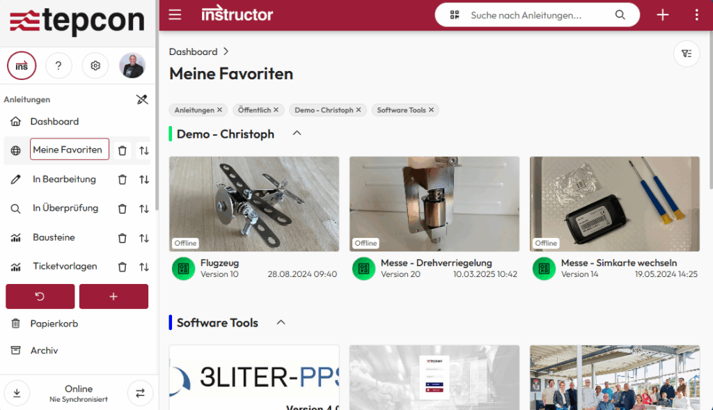 Bildschirmfoto - konfigurierbare Dashboards