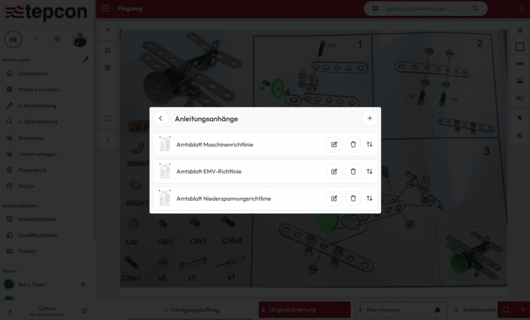 Bildschirmfoto: Globale Dokumente