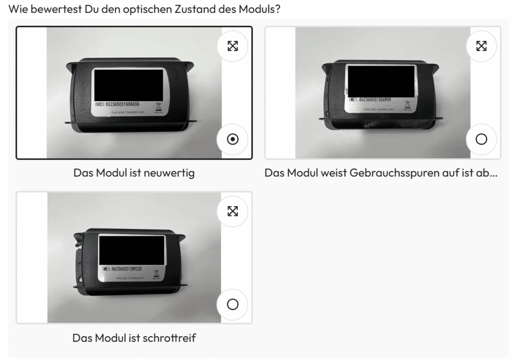 Bildschirmfoto: Bildauswahl