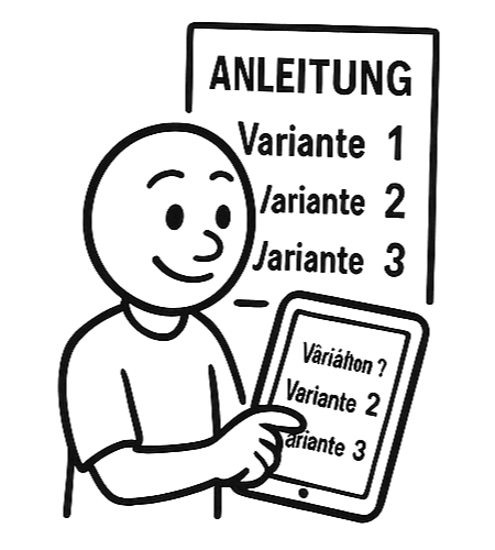 Comic: Varianten - Lösung